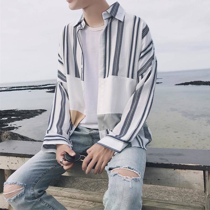 春季长袖宽松ulzzang韩版潮流ins超...