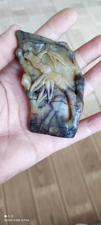 老寿山石竹子镇纸