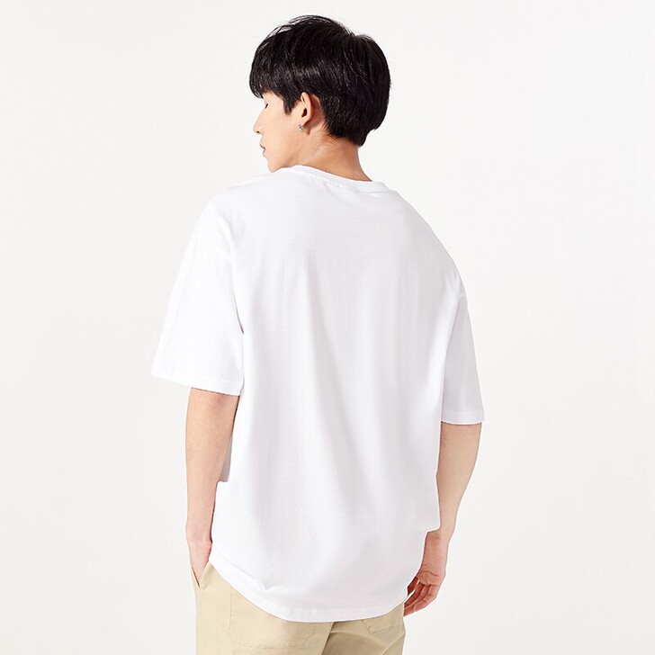 A21夏季2021新款男装 针织宽松圆领落...