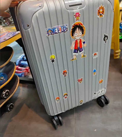 卡通行李箱网红拉杆箱万向轮女铝框旅行箱密码...