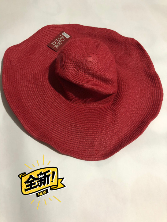 9.9元大大大帽檐的女士可折叠草帽捡漏