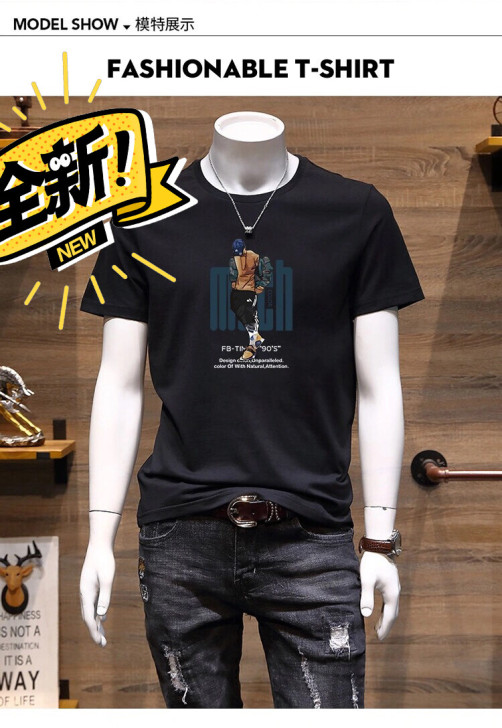 包邮欧洲站2021年夏季新款男士短袖T恤欧...