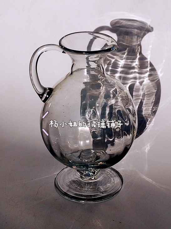 宝藏玻璃^O^中古简约透明玻璃花瓶透明红酒...