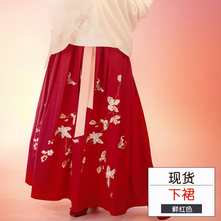 重回汉唐原创设计中国传统绣花汉服女明制袄裙...