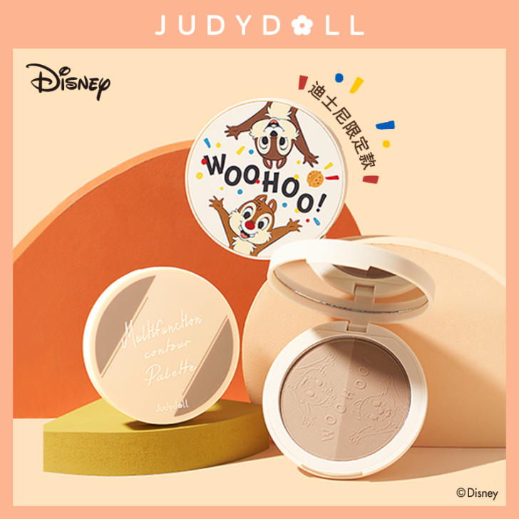 Judydoll橘朵迪士尼双色修容粉饼阴影...