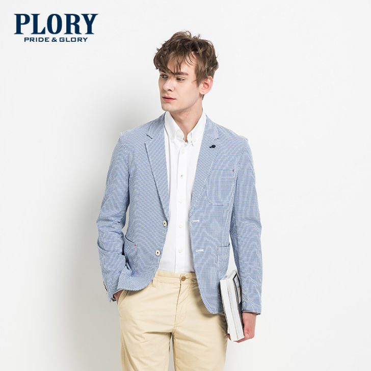 PLORY衣恋男春新品休闲西装外套POJK...