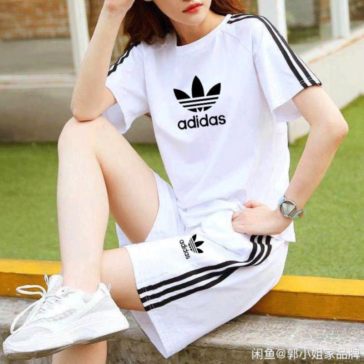 100%棉运动套装女2021夏季新款时尚宽...