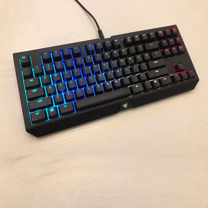 雷蛇小蜘蛛黑寡妇蜘蛛X竞技版背光款游戏键盘...