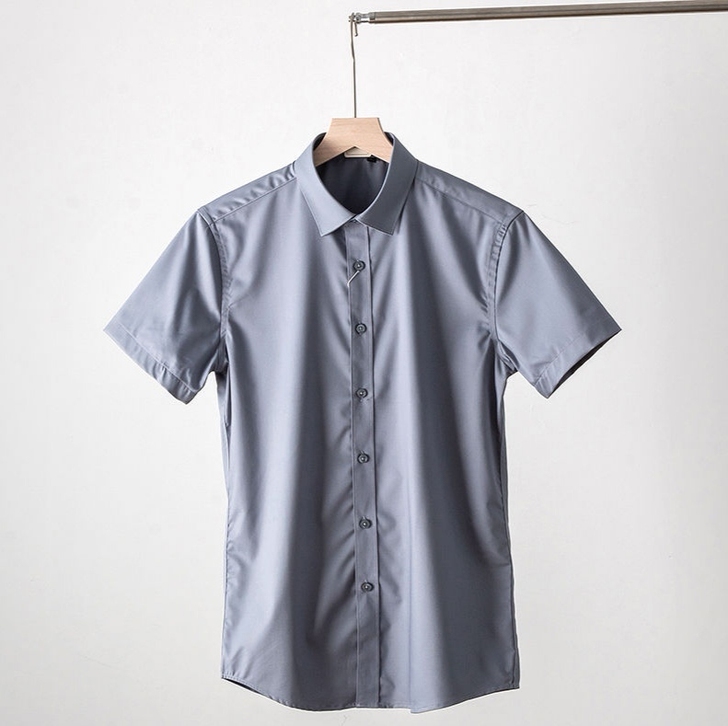 免烫抗皱!千元级天丝竹纤维!男士商务短袖衬...