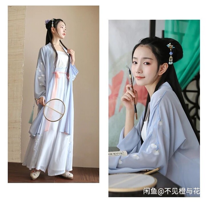 重回汉唐 蓝褙子 旧忆 l码 很百搭