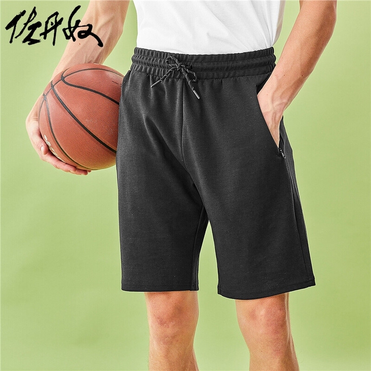 佐丹奴短裤男装新款五分裤男生拉链斜插袋休闲...