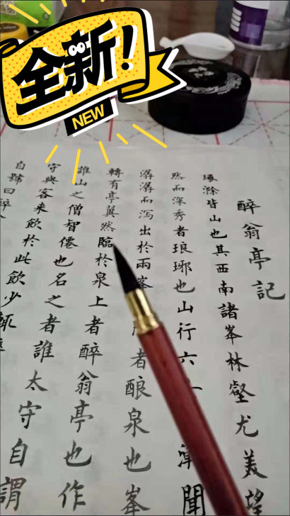 全新实体店卖98元一套的红黑檀木毛笔，朋友...