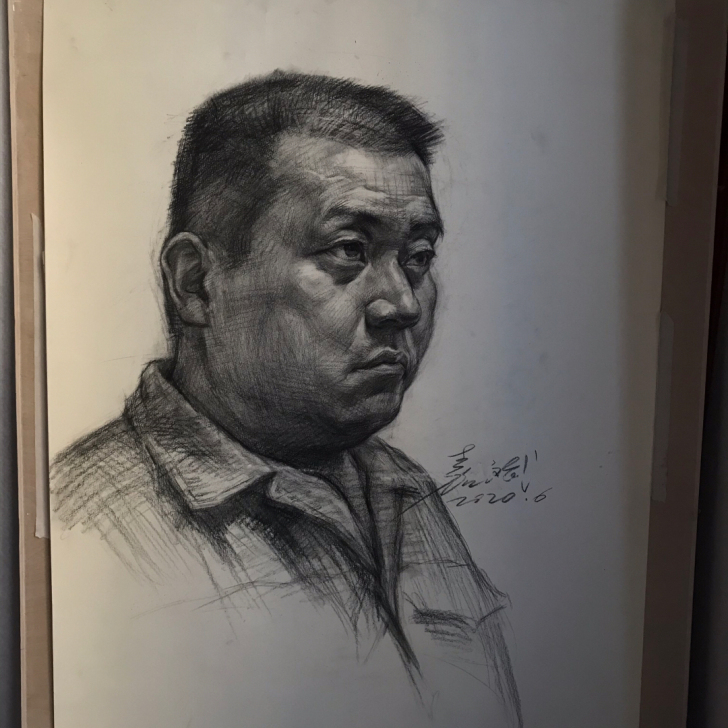 白塔岭水木源老师范画，优秀学生作品