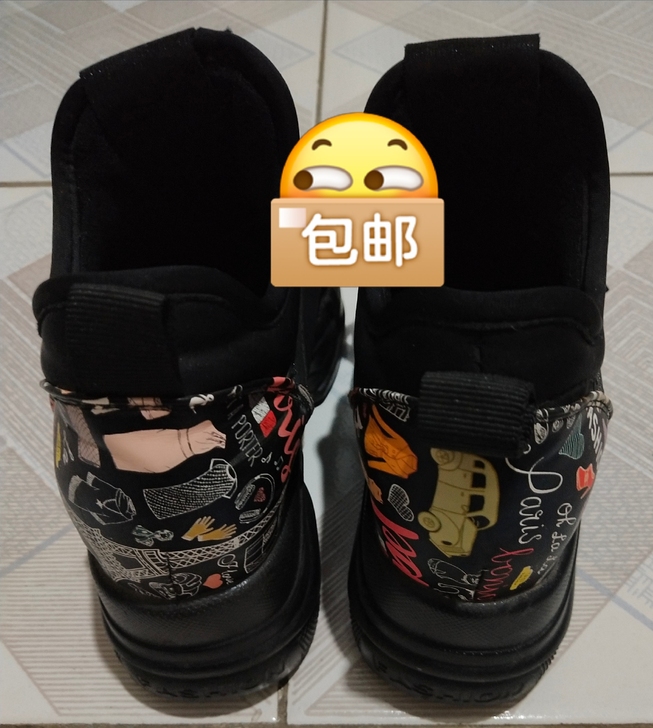 女运动鞋，高底，八成新