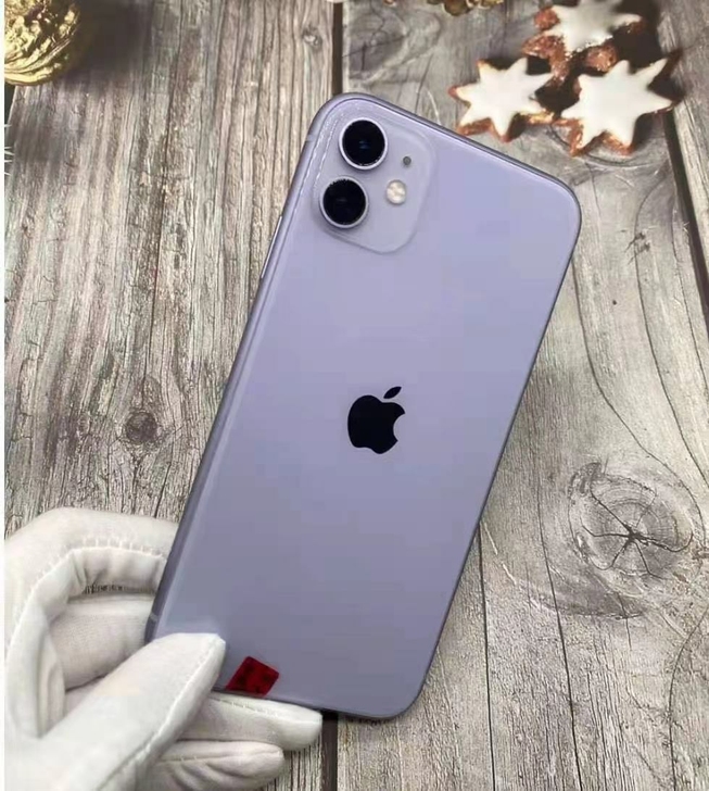 苹果紫色11 128G功能全好 全原装未拆...