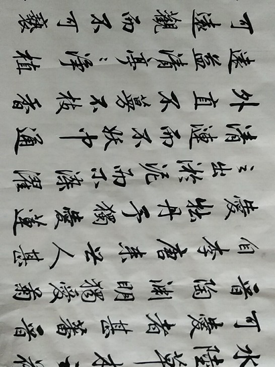 周敦颐爱莲说，纯手写，仿名家，55/140...