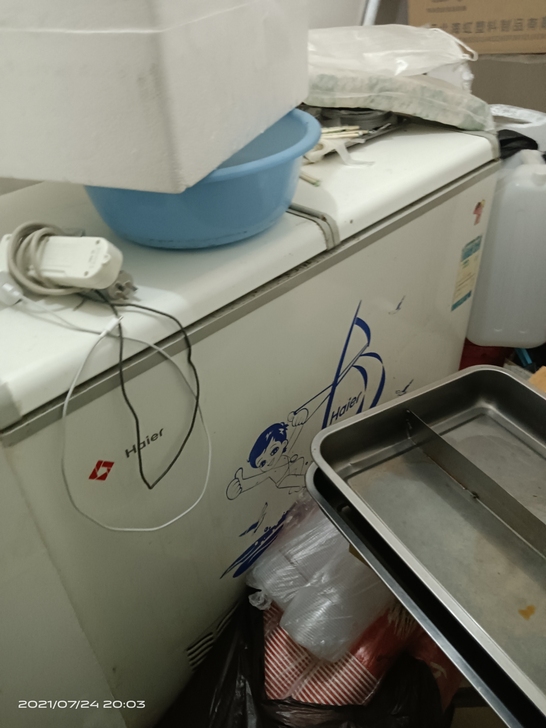 海尔闲置冰柜一个，用了两年，110x90x...