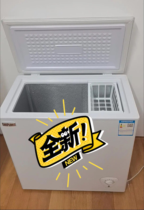 #节后鱼生#冰柜家用小型冷藏冷冻卧式雪糕柜...