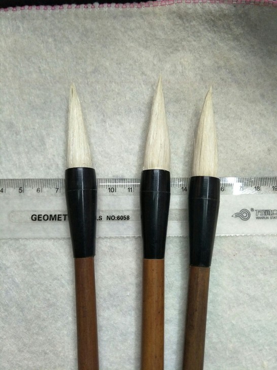毛笔，老毛笔，3支25元包邮，十几年的毛笔...
