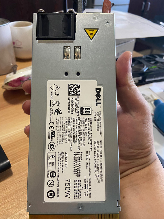 华为服务器 电源 750W，2个，二手！