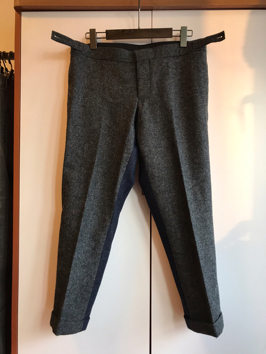 thom browne拼色西裤