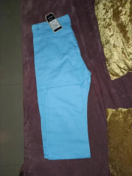 全新 纯棉 夏季休闲裤男士直筒修身商务西裤...