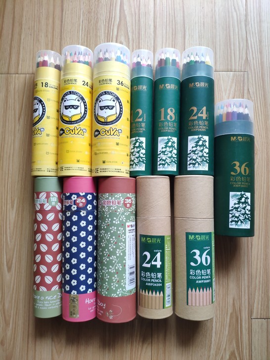 店子倒闭了，剩余几百桶晨光  真彩 彩色铅...