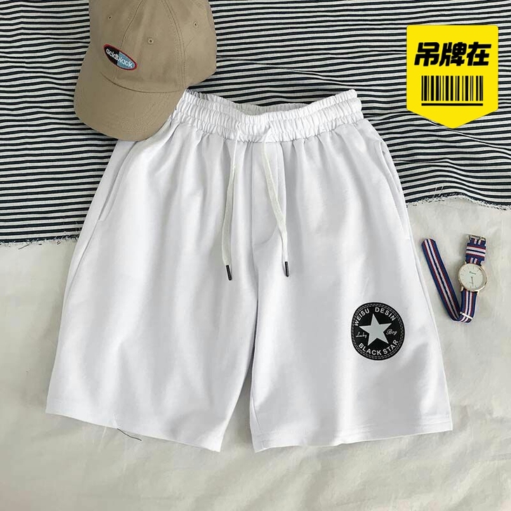 全新短裤男美式潮牌运动短裤男外穿夏季大码五...