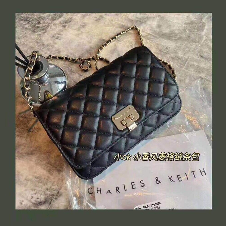 小CK菱格女包链条单肩斜挎包