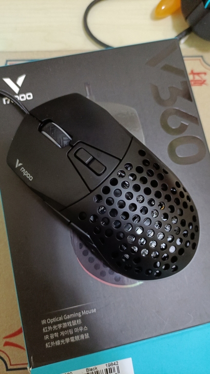 雷柏 v360  轻量化  洞洞 鼠标游戏...