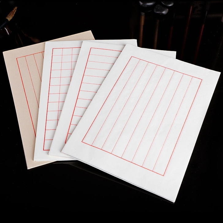 复古风中国宣纸半生半熟毛笔小楷仿古信笺 白...