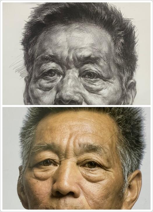 画素描头像，原创作品，看上的私聊，尺寸4开