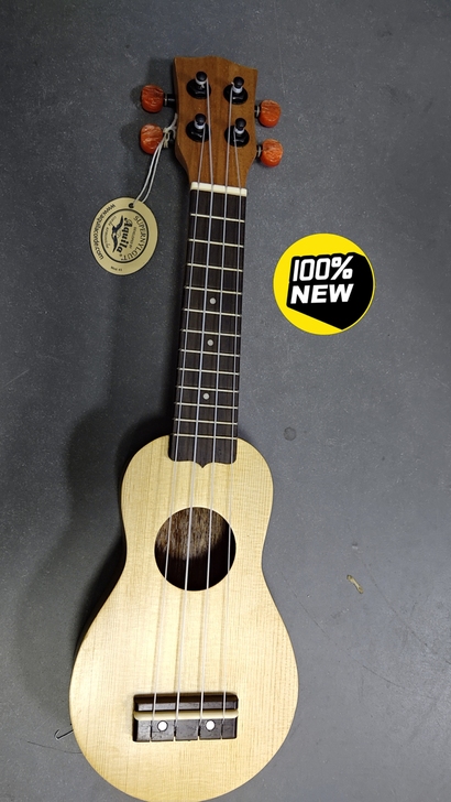 便携迷你云杉木单板17英寸四弦尤克丽丽口袋...