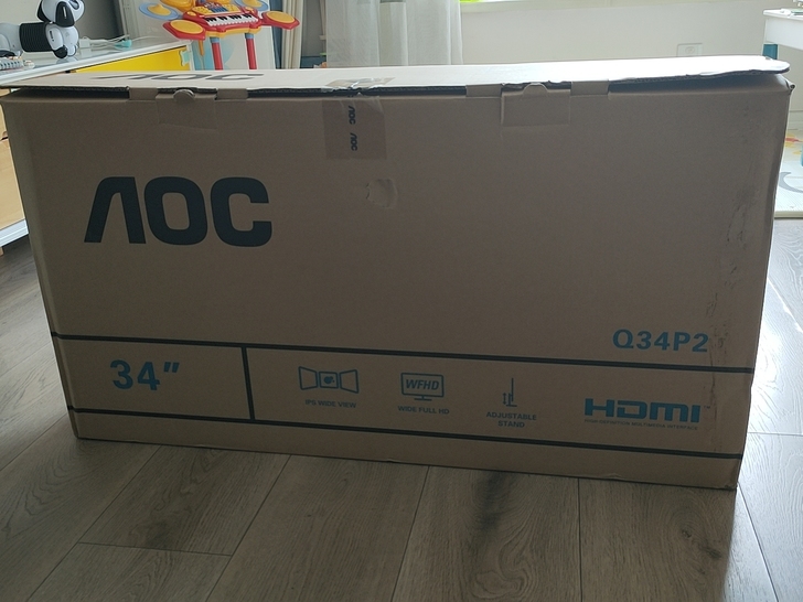 AOC 34寸 Q34P2显示器原装纸箱