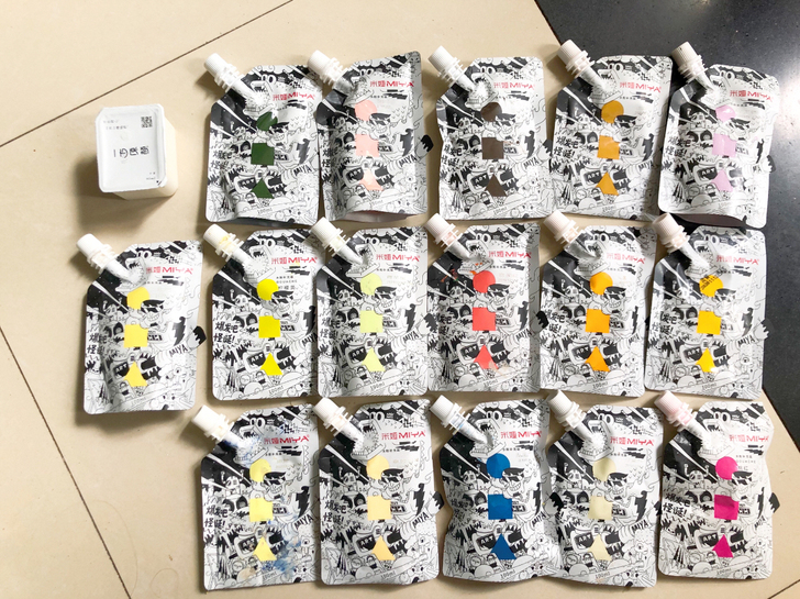 米娅水粉颜料   大部分剩余的比较多 可以...