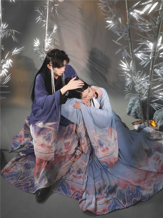 新款汉服女装浣云间情侣装汉服女交领齐腰襦裙...