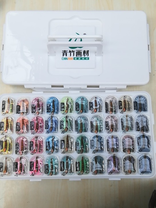 青竹30ml40色水粉颜料