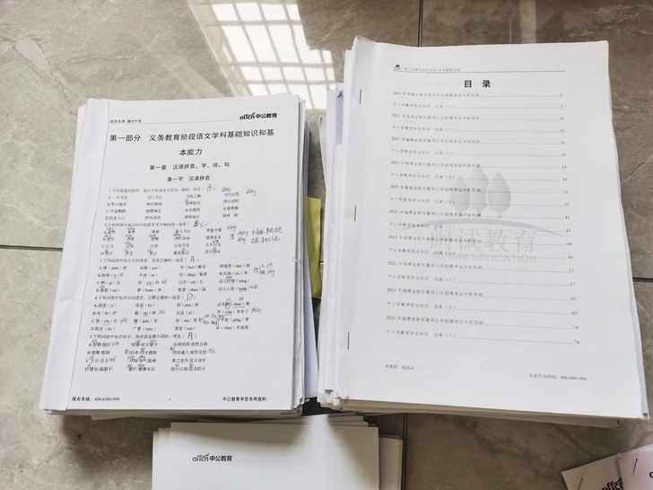 教师招聘考试教宗和小学语文各种练习题，全是...