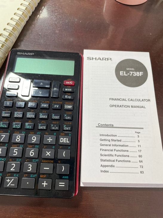 夏普EL-738F金融计算器，会计生金融生...
