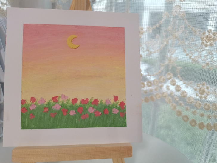 油画棒作品成品10*10大小