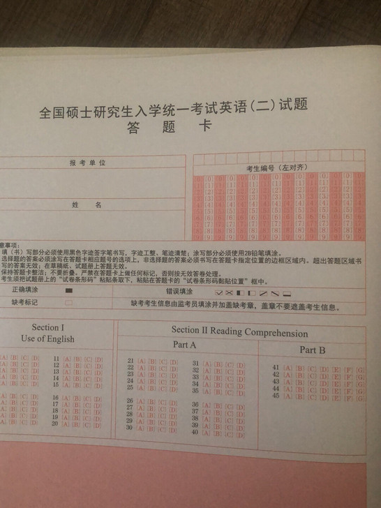 英语二和199管综答题纸全新，199管综9...