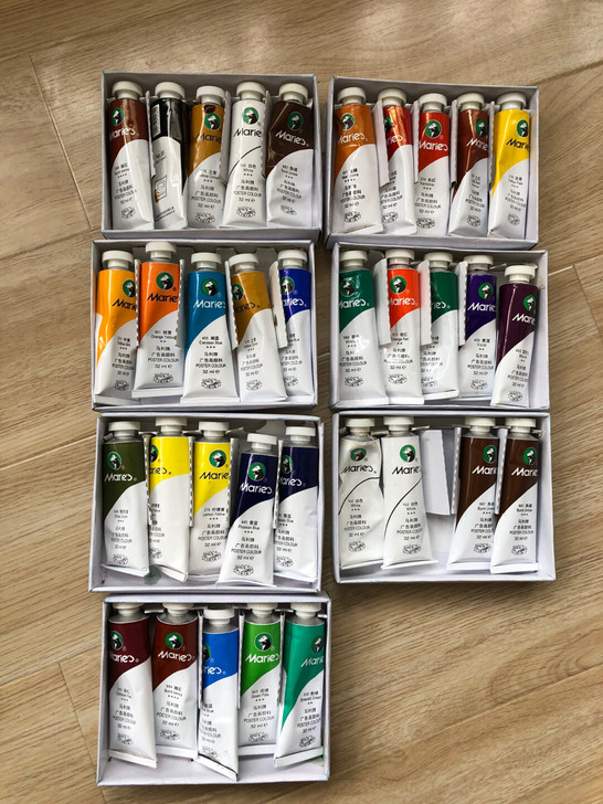 马利牌 32ml 大支水粉颜料马力考生便装...