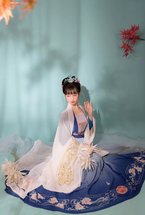 汉韵阁芙蓉 闻夜潮，六米摆，s～m码汉服大...