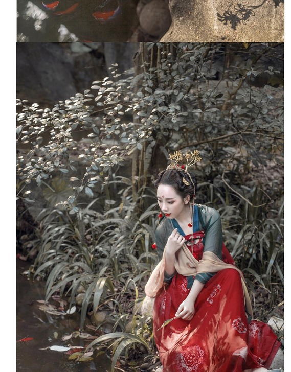 汉服新款女彼岸花对襟刺绣春夏汉元素古装日常...