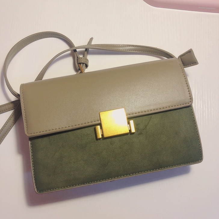 复古绿单肩包～包邮