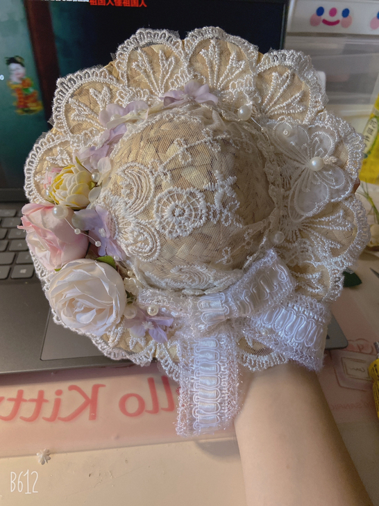 粉紫色Lolita礼帽vintage风cl...