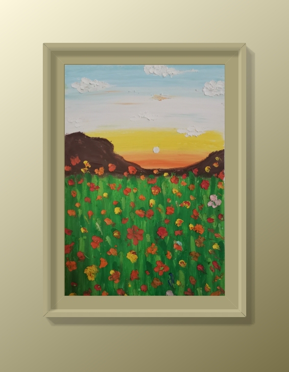 油画棒作品