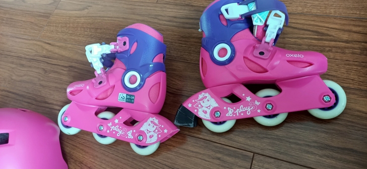 迪卡侬儿童轮滑鞋全套！3到6周岁可穿。大概...