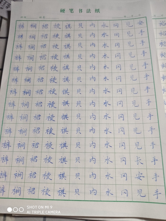 练完字的田字格，硬笔楷书，手写，1.2元一...