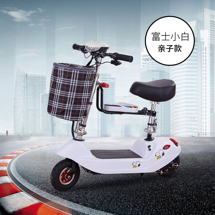 小海豚电瓶车迷你小型电动车女士代步车成人折...